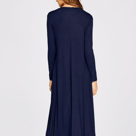 LAST 1! Navy duster maxi cardigan - Picture 5 of 5